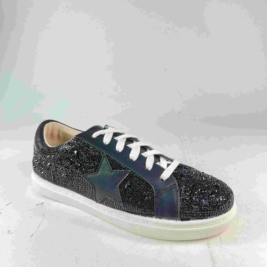 Rhinestone Low Top Star Sneakers