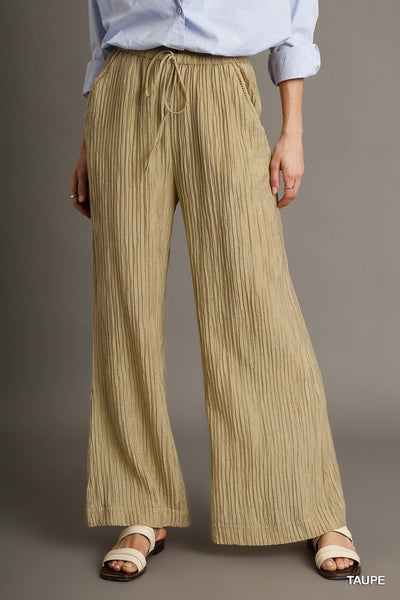 Crinkle Wide Leg Pant