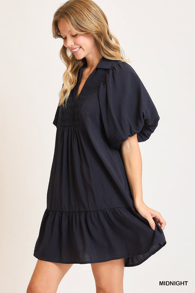 Smocked Babydoll Tiered Dress