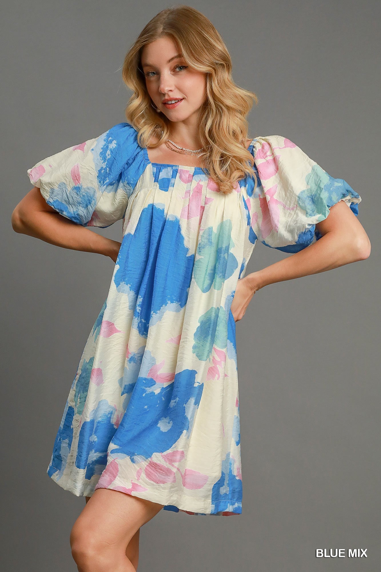 Floral Watercolor Print Dress
