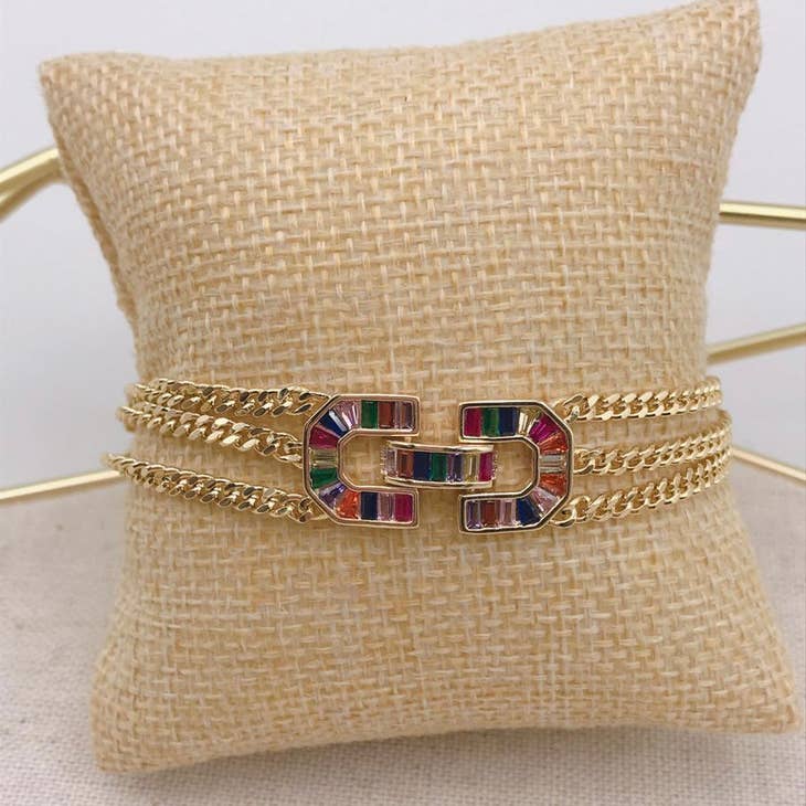 Crystal Lock Bracelet