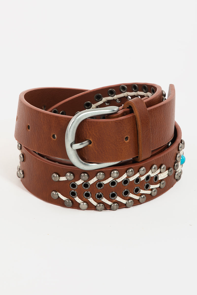 Boho Faux Leather Belt – Whimsical Willow Boutique & Spa display picture 1