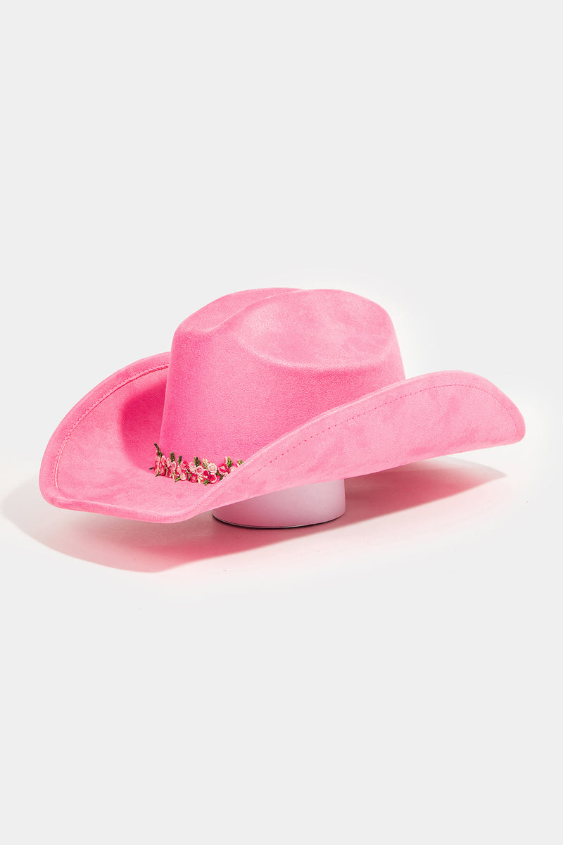 Floral Band Cowboy Hat