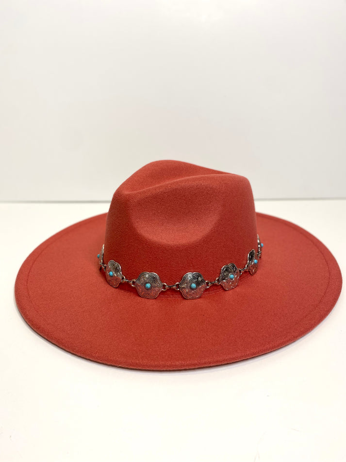 Concho Shield Fedora Hat