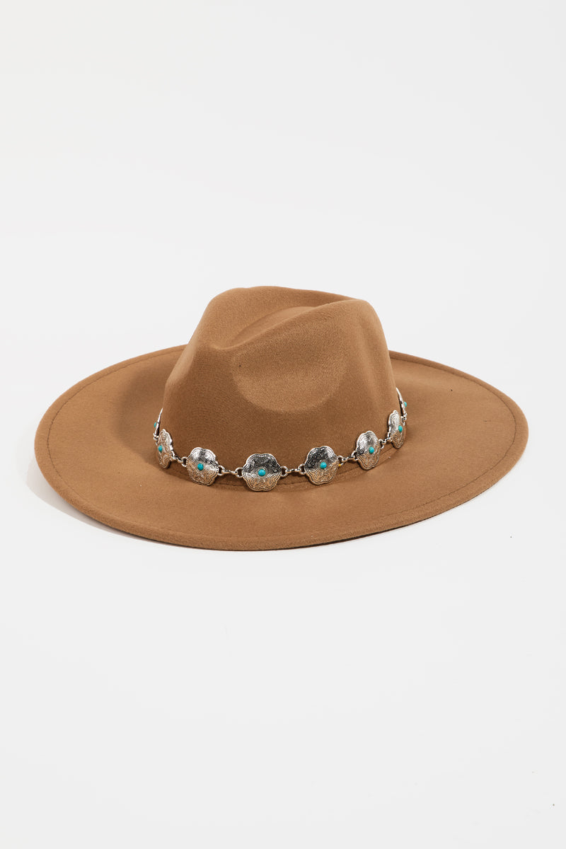 Concho Shield Fedora Hat