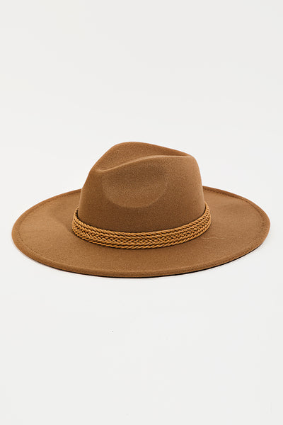 Braided Band Fedora Hat
