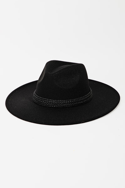 Braided Band Fedora Hat