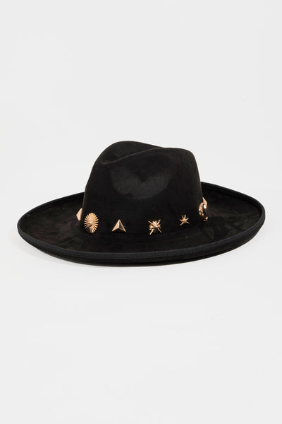 Studded Sun & Moon Fedora