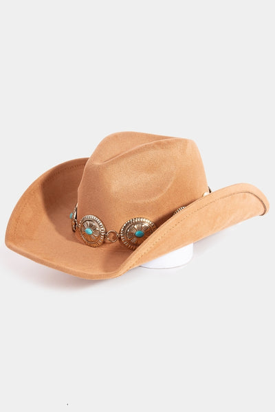 Oval Concho Chain Cowboy Hat