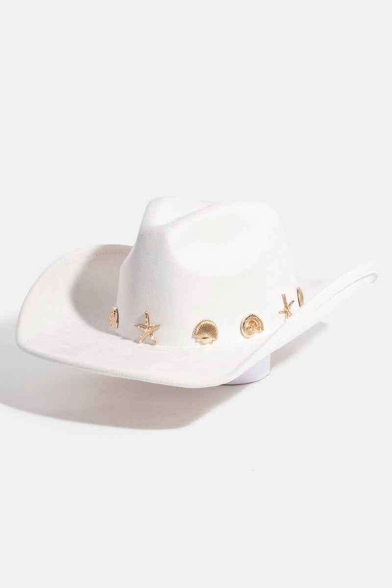 Seashell Charm Cowboy Hat