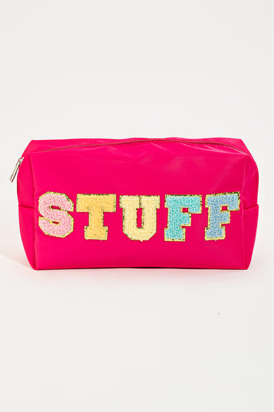 Chenille Letter Travel Pouch