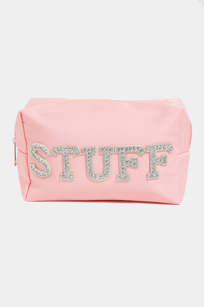 Rhinestone Letter Pouch