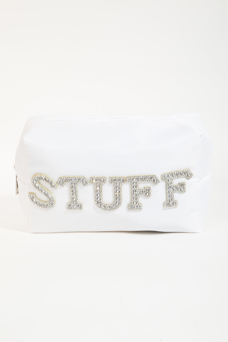 Rhinestone Letter Pouch