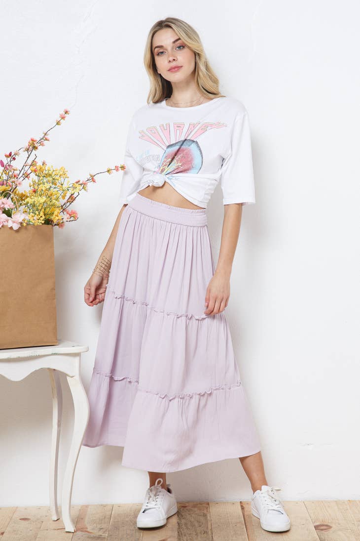 Tiered Gauze Maxi Skirt