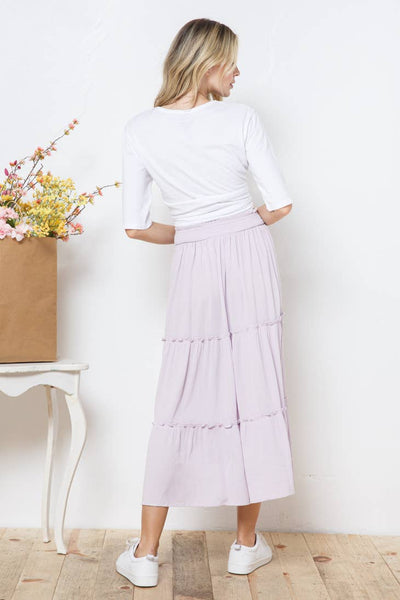 Tiered Gauze Maxi Skirt