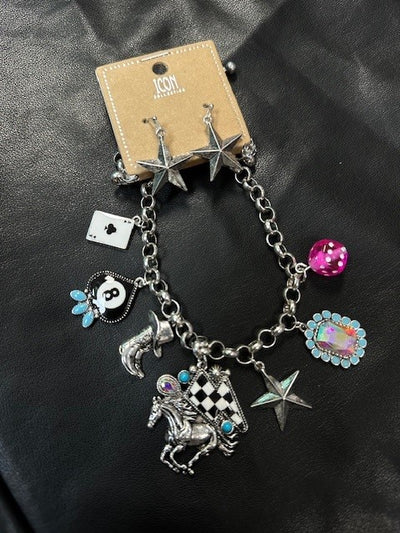 Western Charm Necklace & Earrings Set