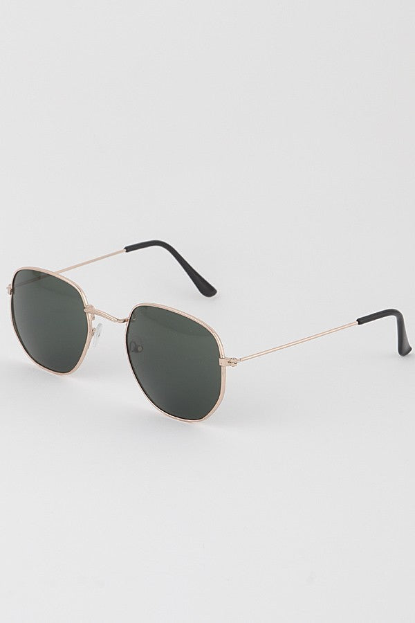 Round Geometric Tinted Sunglasses