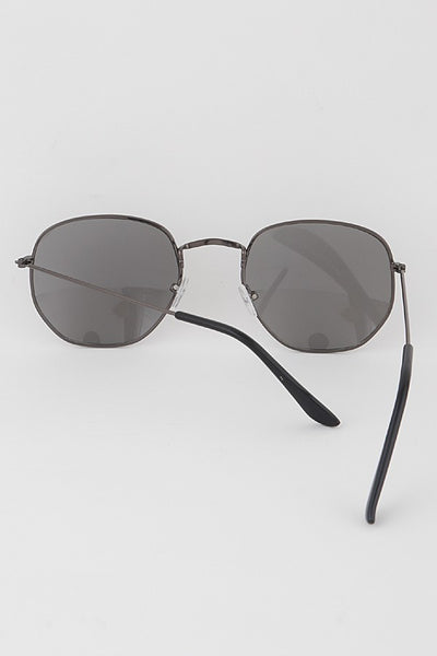 Round Geometric Tinted Sunglasses