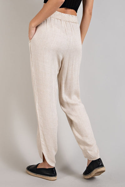 Linen Smocked Pants