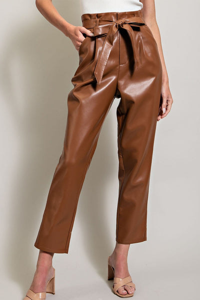 Leather High Rise Pant