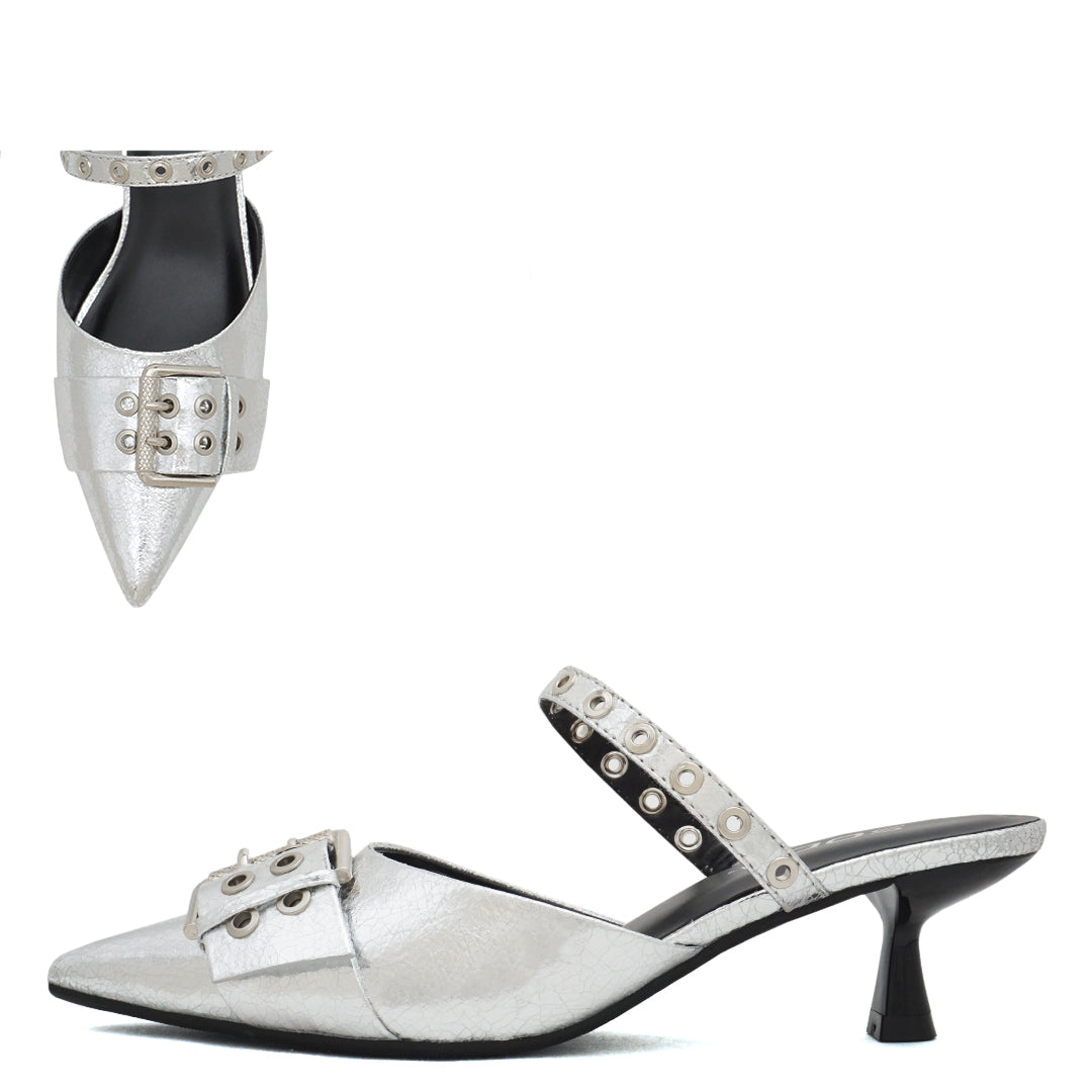 Buckle Detail Kitten Heel