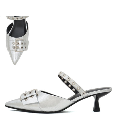 Buckle Detail Kitten Heel