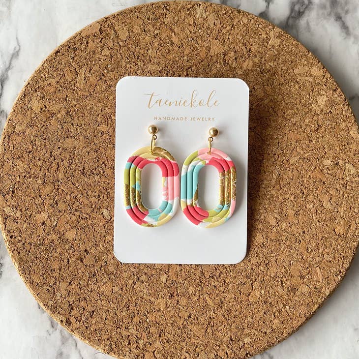 Textured Oval Earring