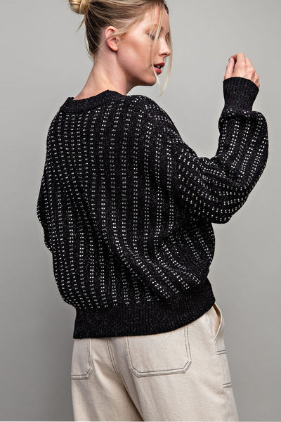 Jewel Crochet Knit Sweater