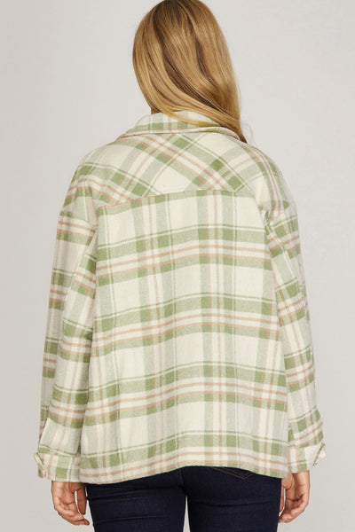Brushed Plaid Shacket