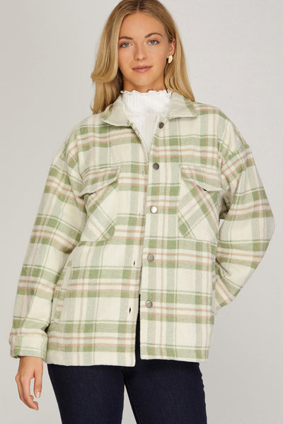 Brushed Plaid Shacket