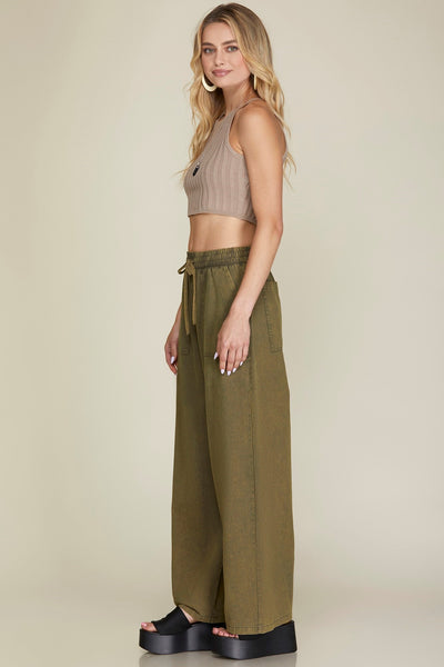 Mineral Wash Woven Pant