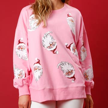 Sequin Santa Sweatshirt
