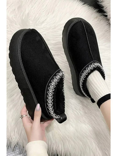 Suede Platform Slippers