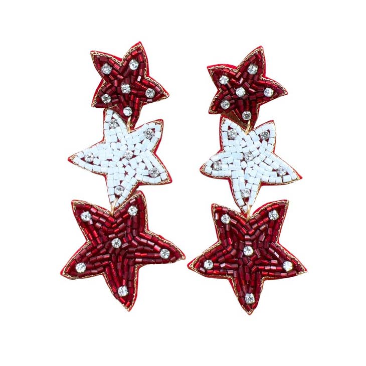 Beaded Star Earring