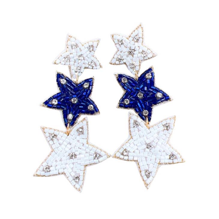 Beaded Star Earring