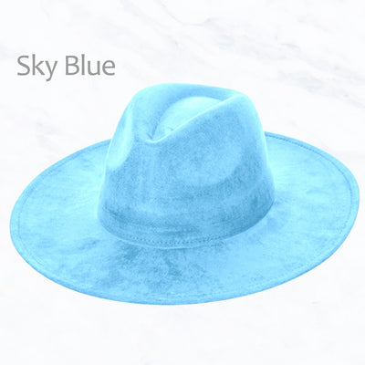 Suede Peach Top Fedora Hat