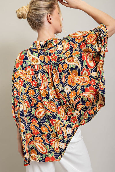 Printed Half Sleeve Top