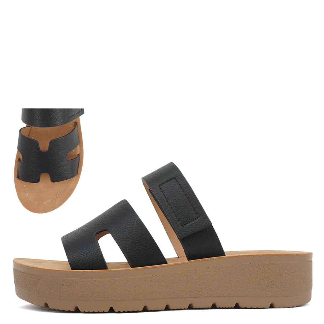 Double Strap Platform Sandal – Whimsical Willow Boutique & Spa