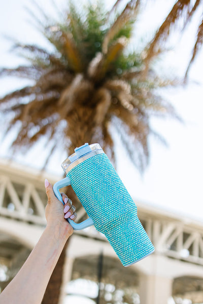 Rhinestone Tumbler with Handle