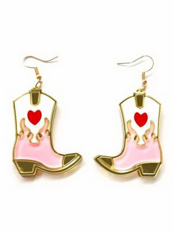 Valentine Cowboy Boot Earring
