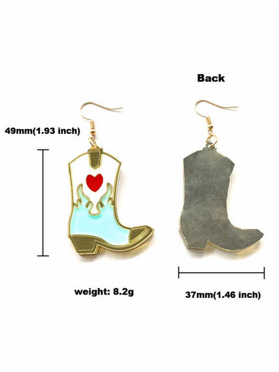 Valentine Cowboy Boot Earring
