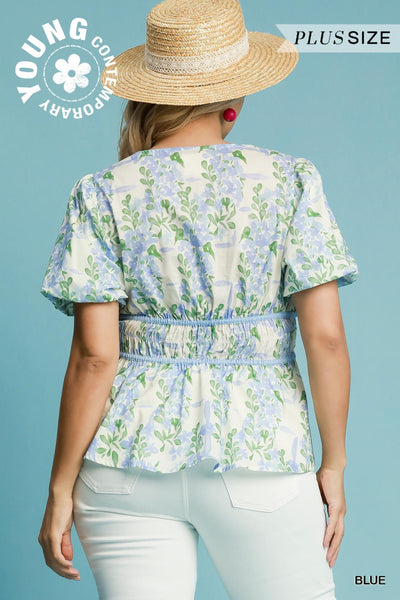 Puff Sleeve Bow Detail Blouse