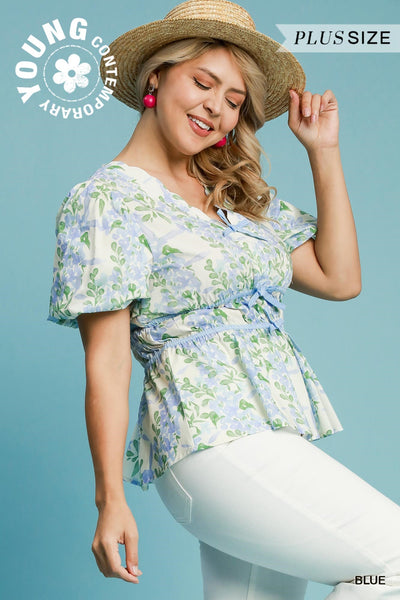 Puff Sleeve Bow Detail Blouse