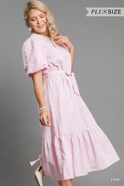 Floral Detail Embroidered Midi Dress