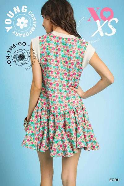 Sleeveless Floral Mini Dress