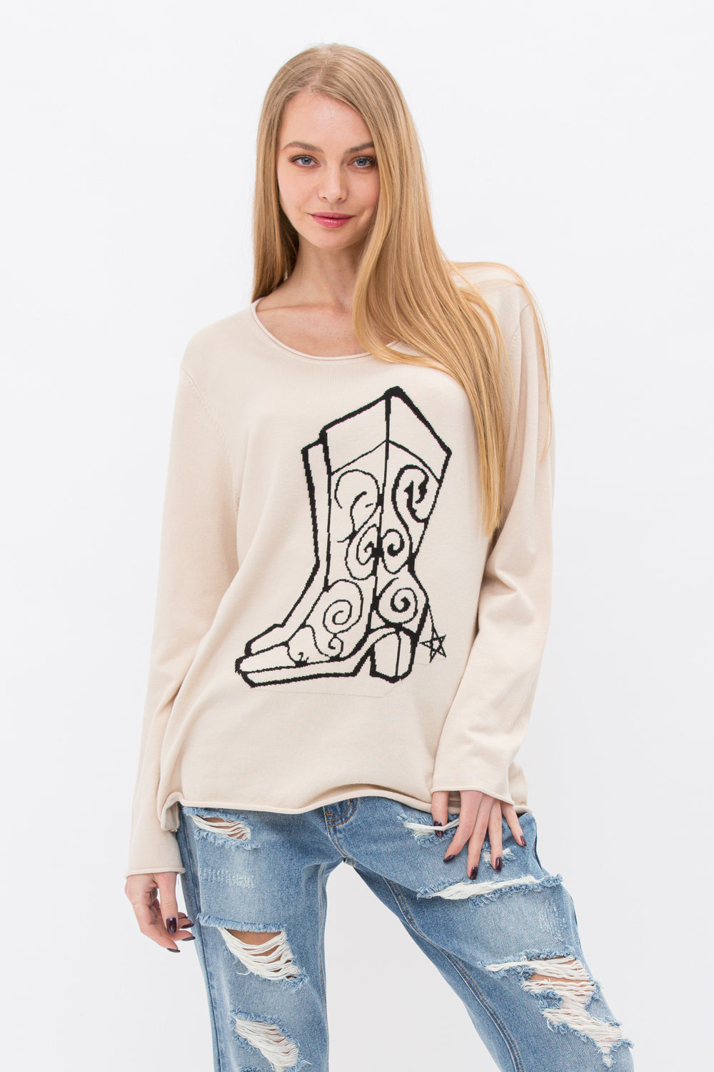 Knitted Boot Sweater
