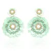 Beaded Flower Pattern Post Earrings