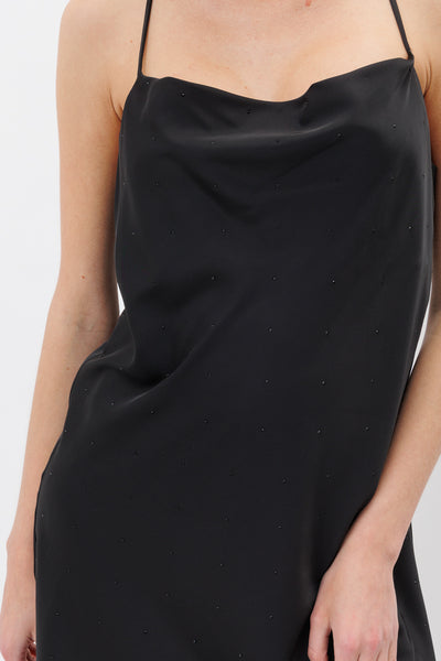 Satin Studded Dress