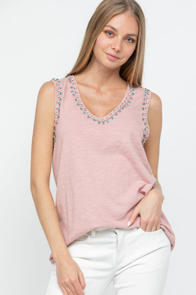 Rhinestone Tank Top