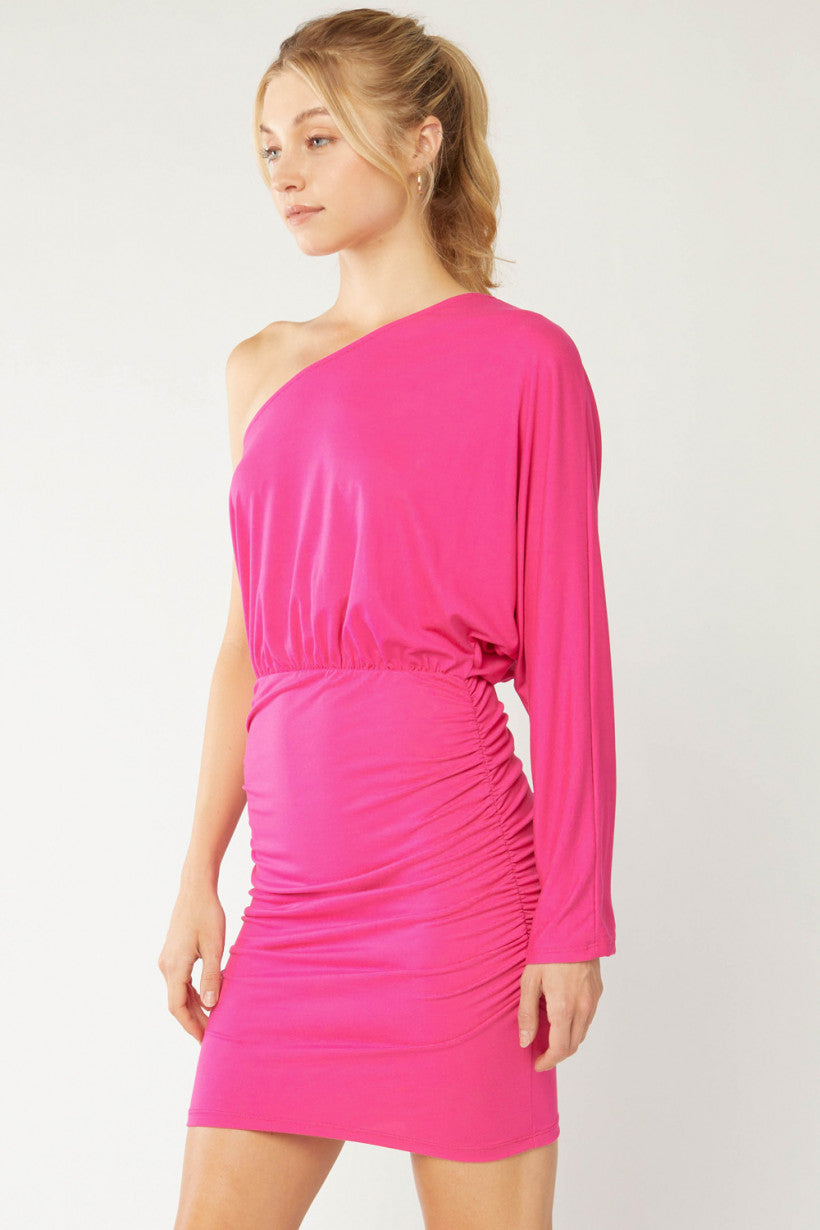 strapless open back dress Sweet Pink One Shoulder Long Sleeve Homecoming Dress P3630 – PreppyDress